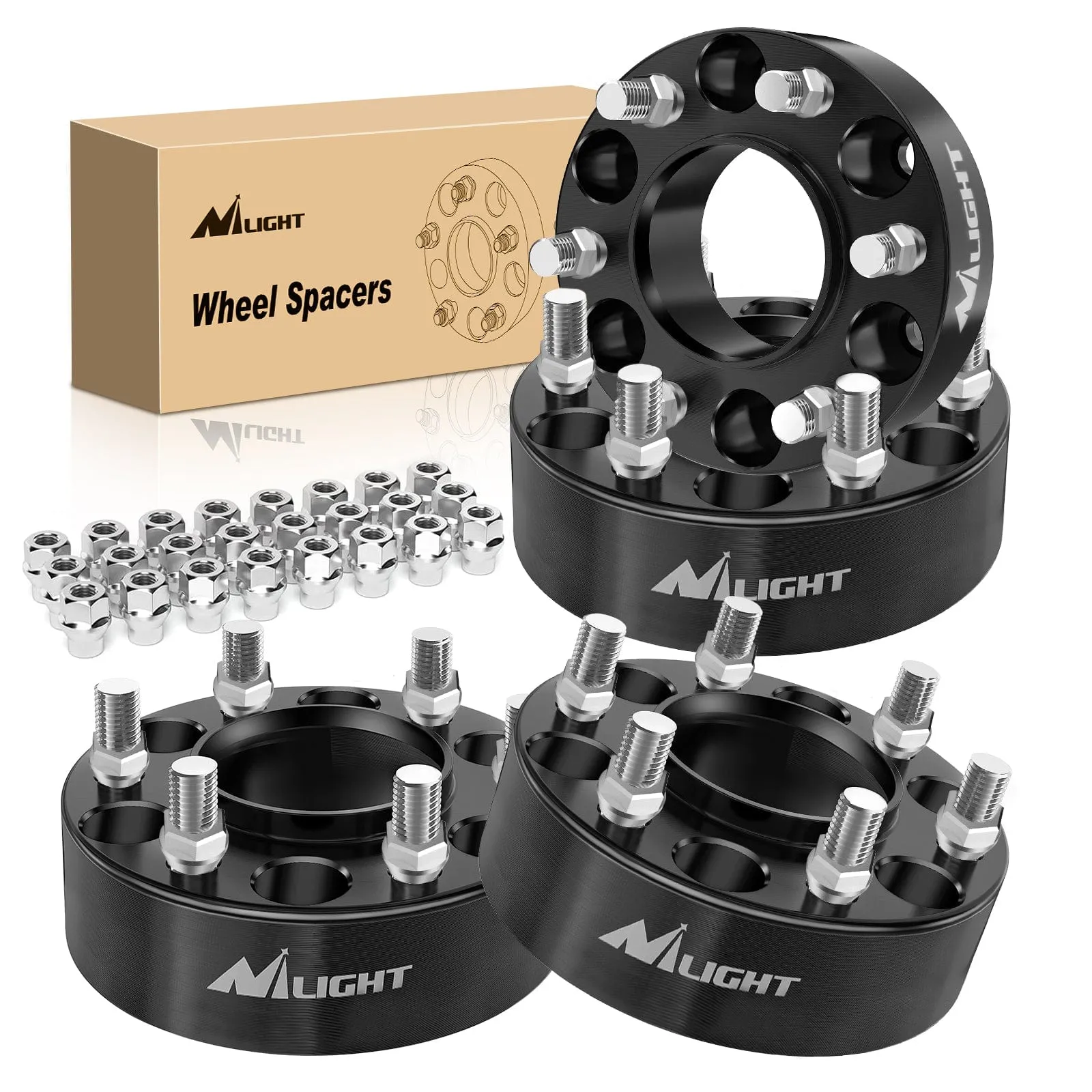 2inch (50mm) Wheel Spacers 4Pcs For 2004-2014 Ford F150 2003-2014 Expedition 2005-2014 Lincoln Mark LT 2003-2014 Lincoln Navigator | 6x135.2 | 87.1 Hub Bore | 14x2 Studs
