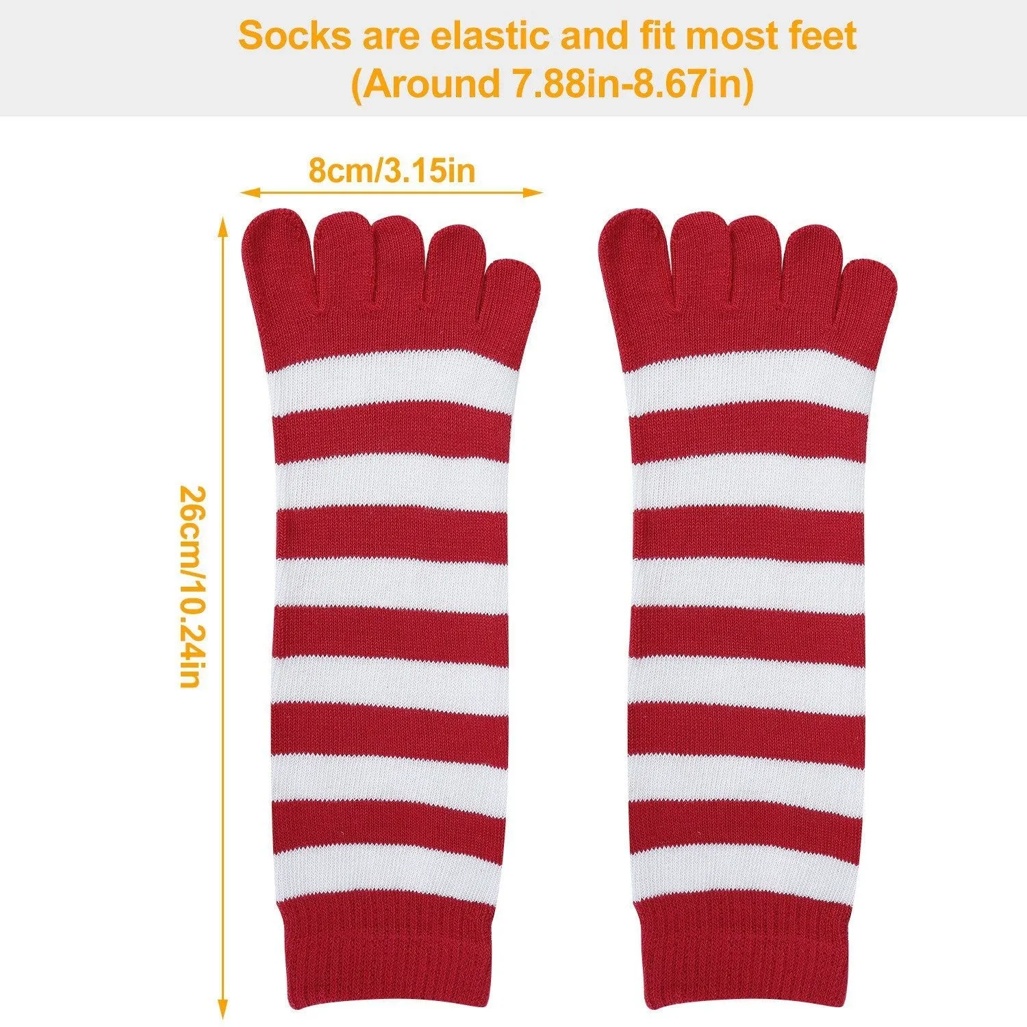 6-Pair: 5 Toes Socks Soft Breathable Ankle Socks