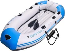 Adult Inflatable Boat, 34 Person Rubber Dinghy, Inflatable Kayak Set with Oars and High Output Air Pump, raft Inflatable Kayak, Fishing Boat Kayak