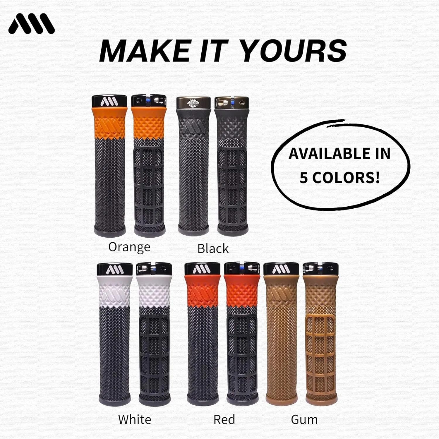 All Mountain Style AMS Cero Grips - Lock-on Dual Pattern, Dual Density, Under 3.52 Ounces Grips
