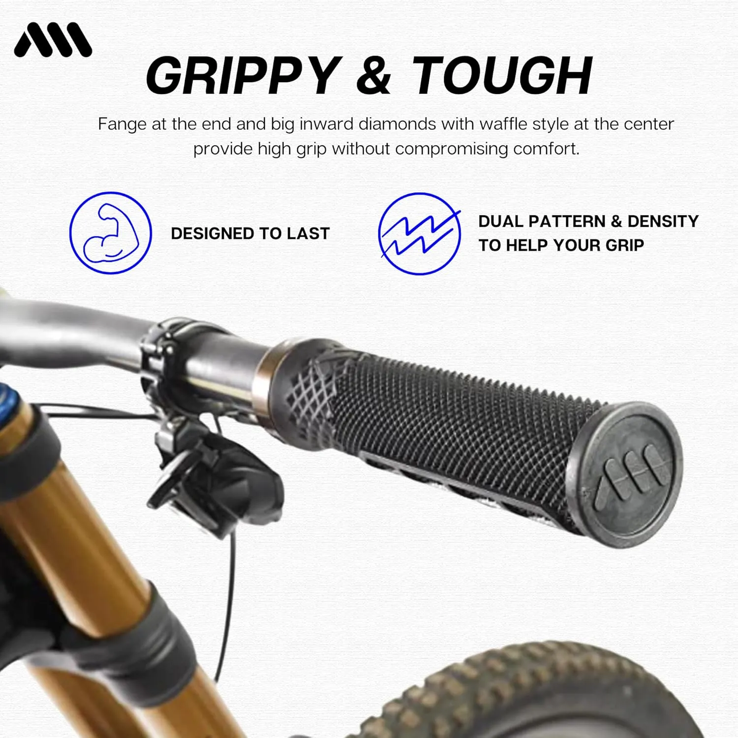 All Mountain Style AMS Cero Grips - Lock-on Dual Pattern, Dual Density, Under 3.52 Ounces Grips