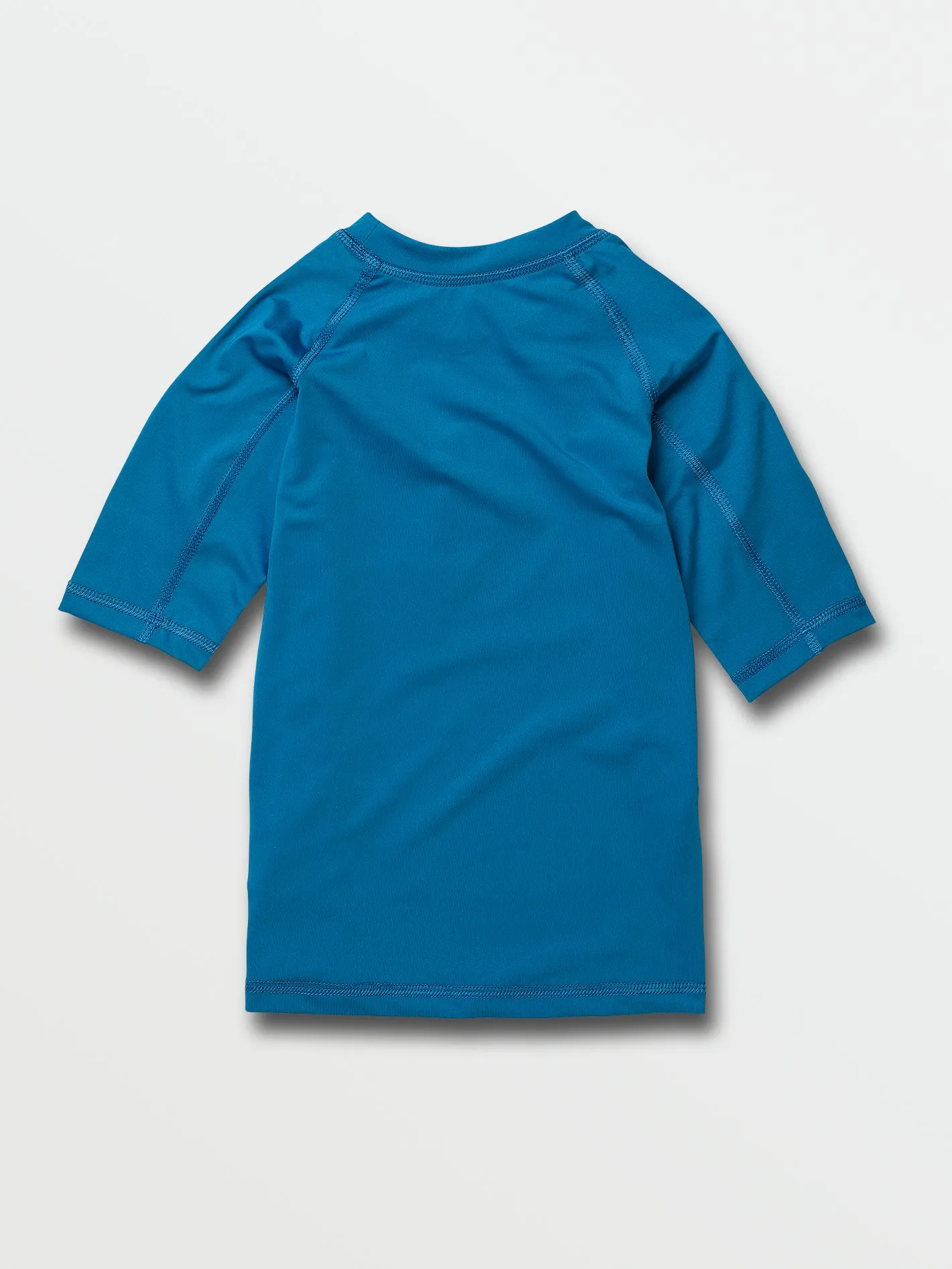 Big Boys Lido Solid Short Sleeve UPF 50 Rashguard - True Blue