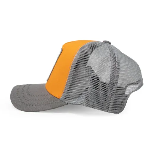 Cock Trucker hat Orange/Grey