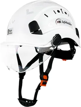 Construction Safety Helmet with Visor ABS Hard Hat Adjustable Ventilation Hardhats Industrial Work Head Protection for Men Certified ANSI/ISEA Z89.1