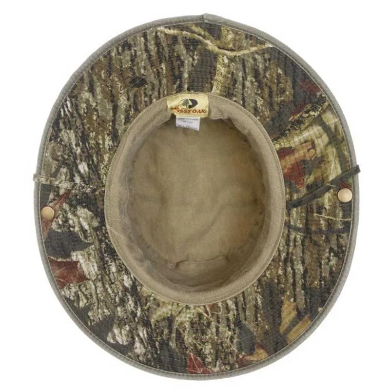 Cotton Boonie Country Camo Brim with Chin Strap - Mossy Oak Hats