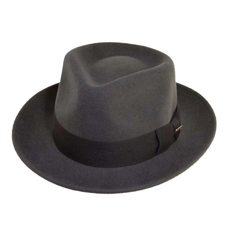 Crushable Water Repellent Wool Felt Fedora Hat - Scala Hat