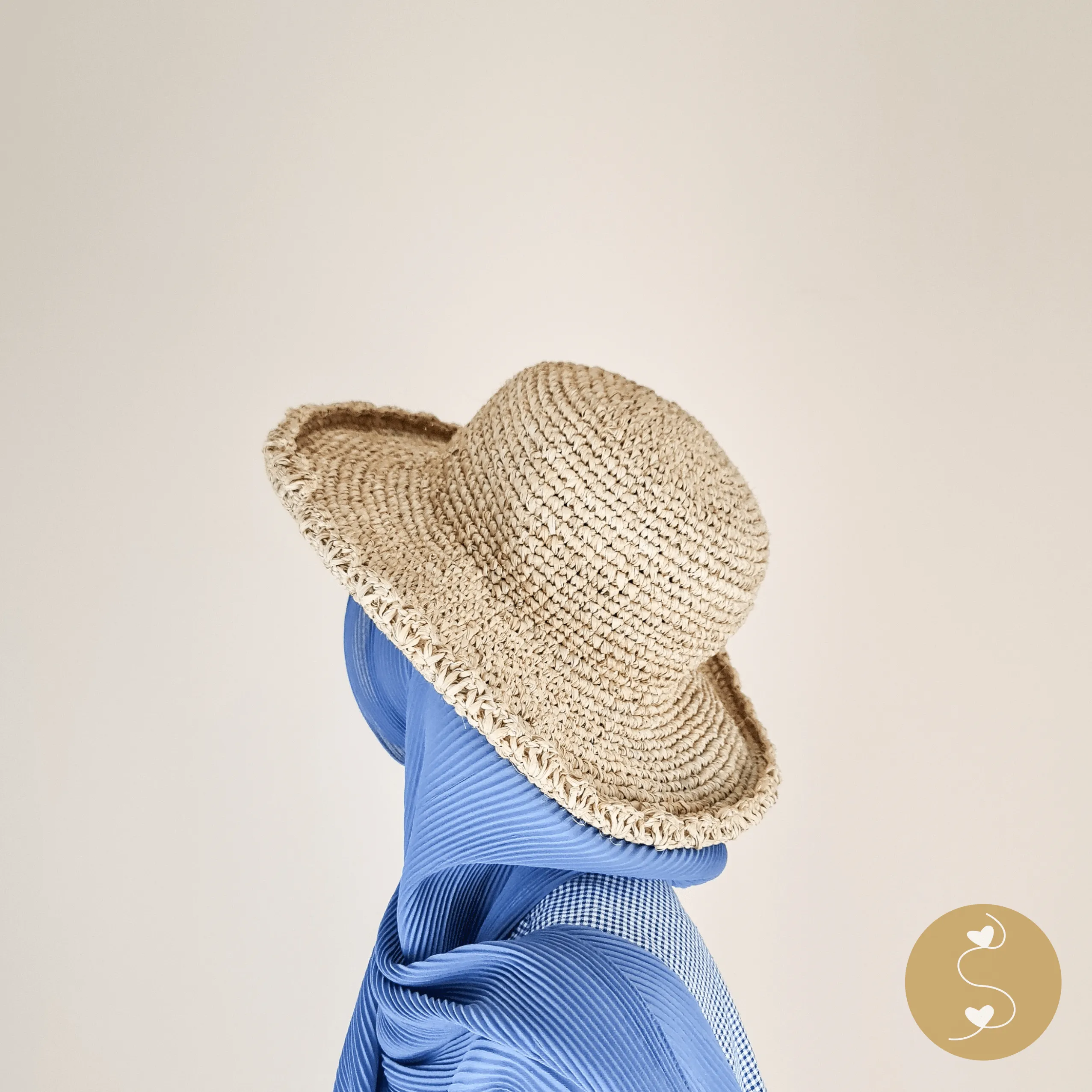 Daisy Hand Woven Beach Straw Hat
