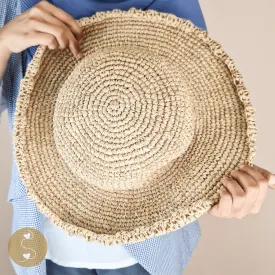 Daisy Hand Woven Beach Straw Hat