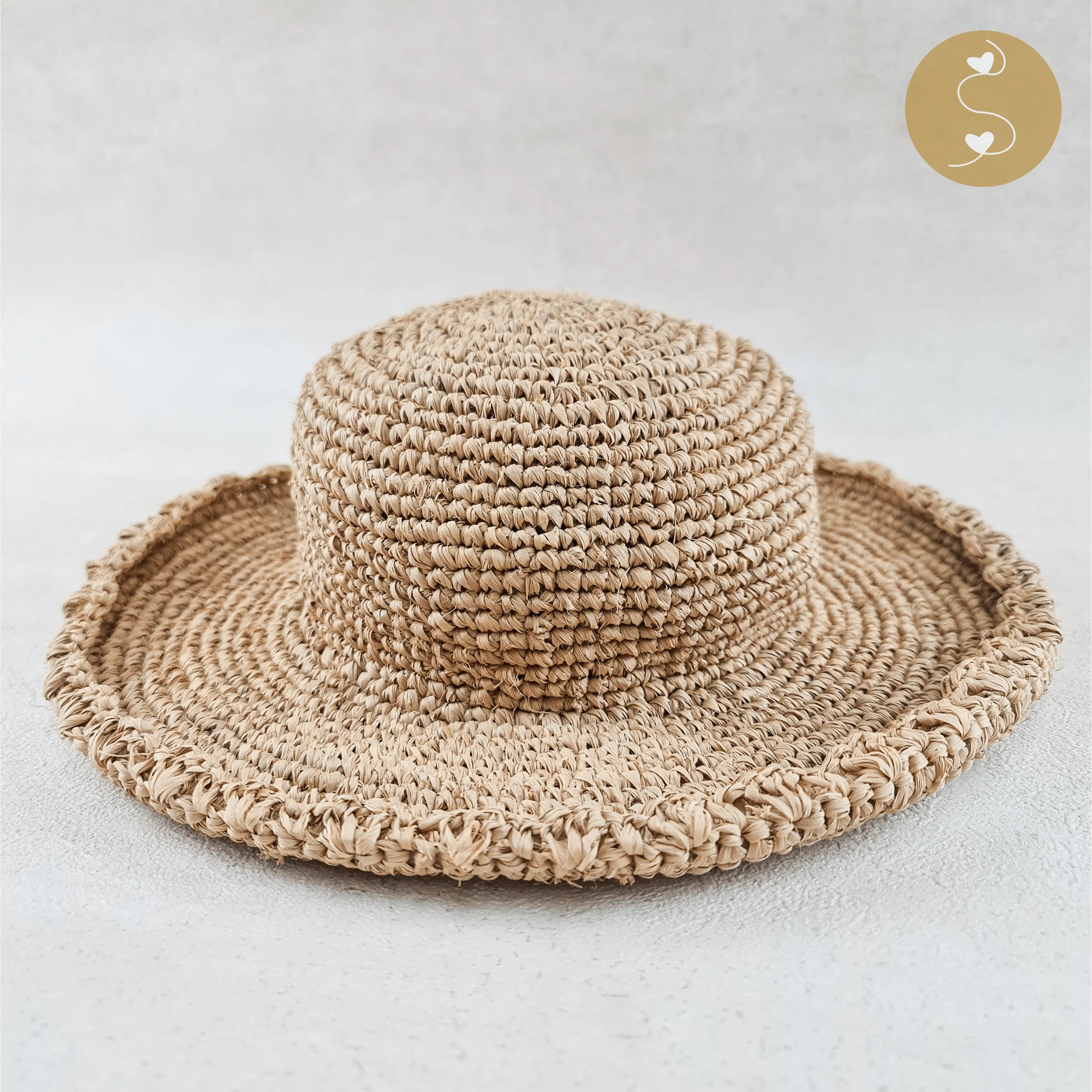 Daisy Hand Woven Beach Straw Hat
