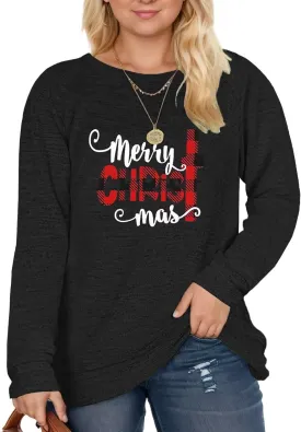DOLNINE Women's-Plus-Size-Sweatshirts Long Sleeve Tops Crewneck Shirts Casual Tunics XL-4XL