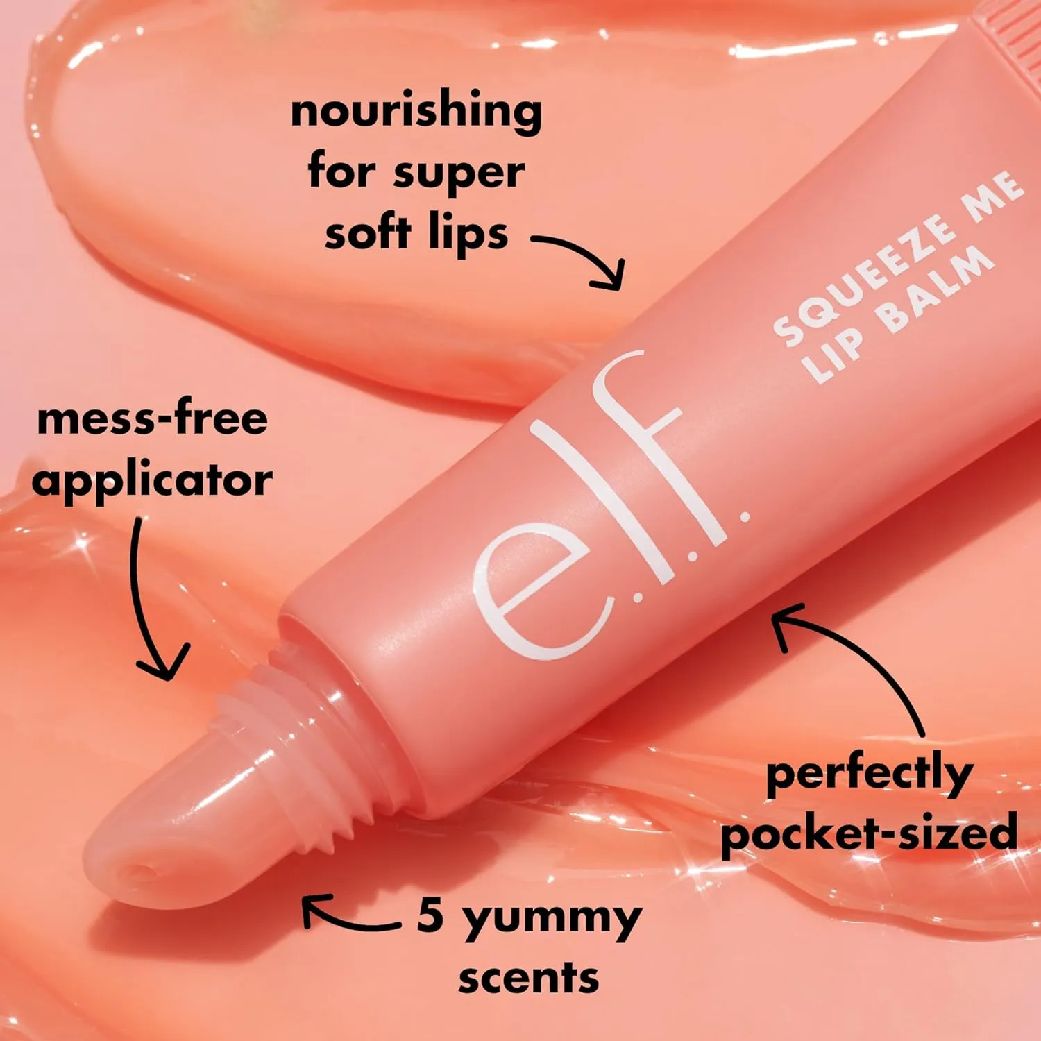 e.l.f. Squeeze Me Lip Balm, Moisturizing Lip Balm For A Sheer Tint Of Color, Infused With Hyaluronic Acid, Vegan & Cruelty-free, Vanilla Frosting