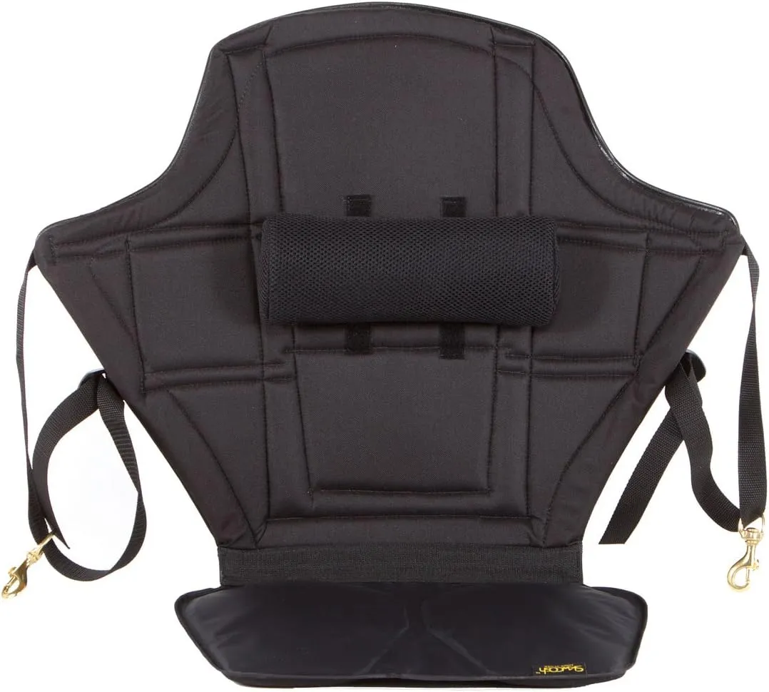 Expedition Kayak Seat 20" High Back Support with Lumbar Roll and Skwoosh Nylon fluidized Gel seat Bottom for Kayaking Sitting Comfort and Pressure Relief | Proudly Made in USA