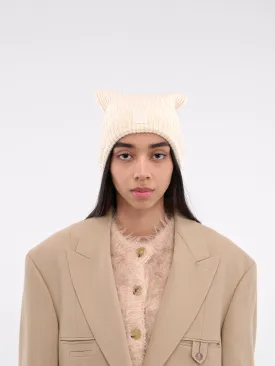 Face Logo Square Beanie (C40392-OATMEAL-MELANGE)