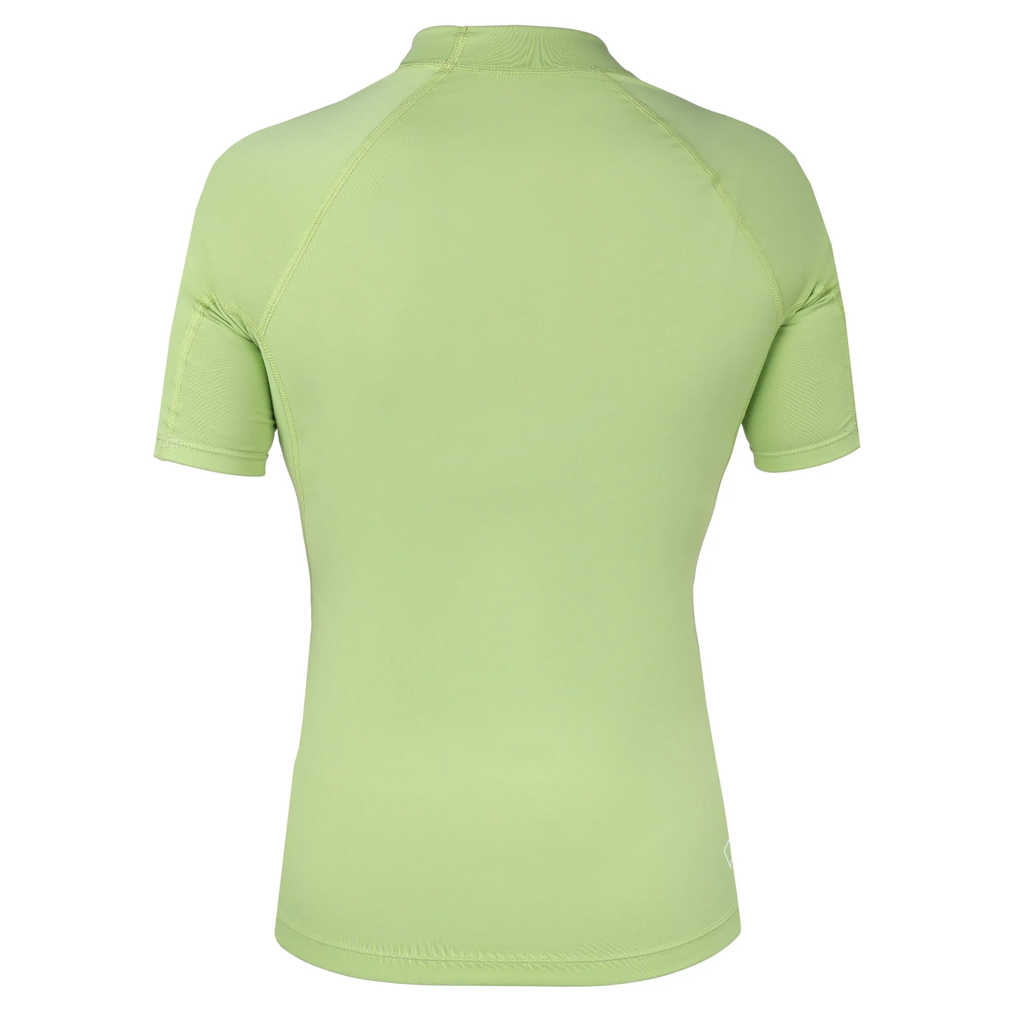 Girls Premium Stretch Solid Short Sleeve Performance Fit UV Top - Lemongrass