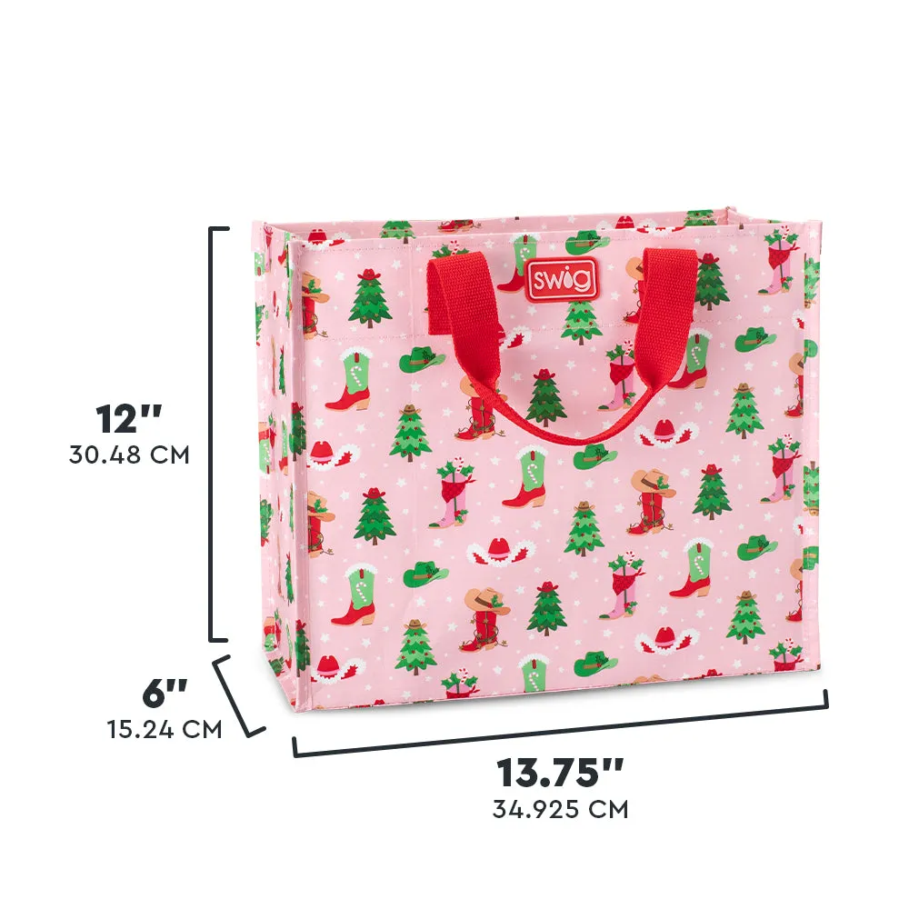 Howdy Holidays Reusable Gift Bag Medium