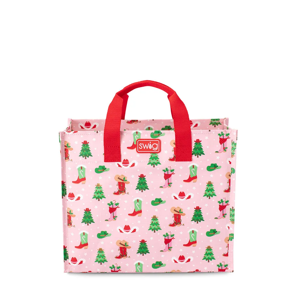 Howdy Holidays Reusable Gift Bag Medium