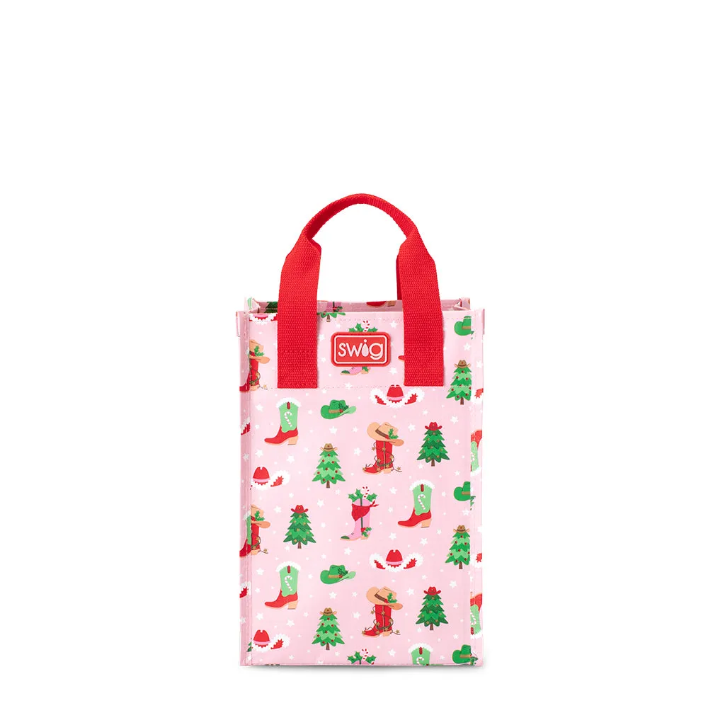 Howdy Holidays Reusable Gift Bag Tall