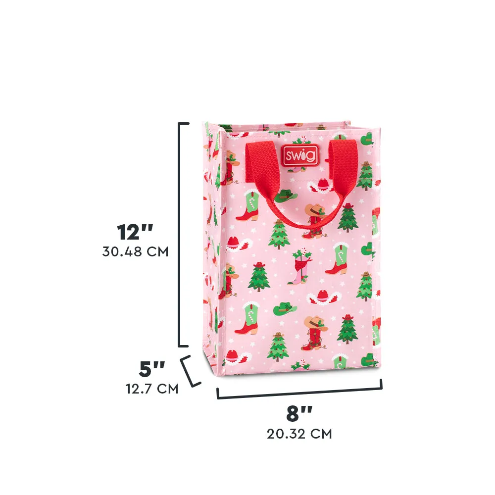 Howdy Holidays Reusable Gift Bag Tall