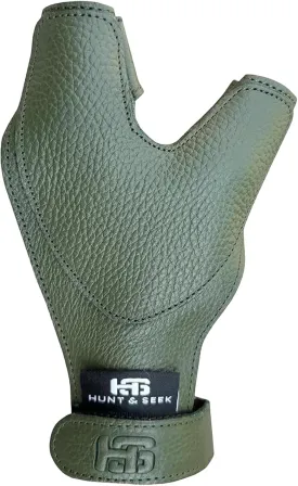Hunt & Seek Thick Cow Leather Archery Hand Guard Protector Bow Glove for Traditional Long Recurve & Compound Bow