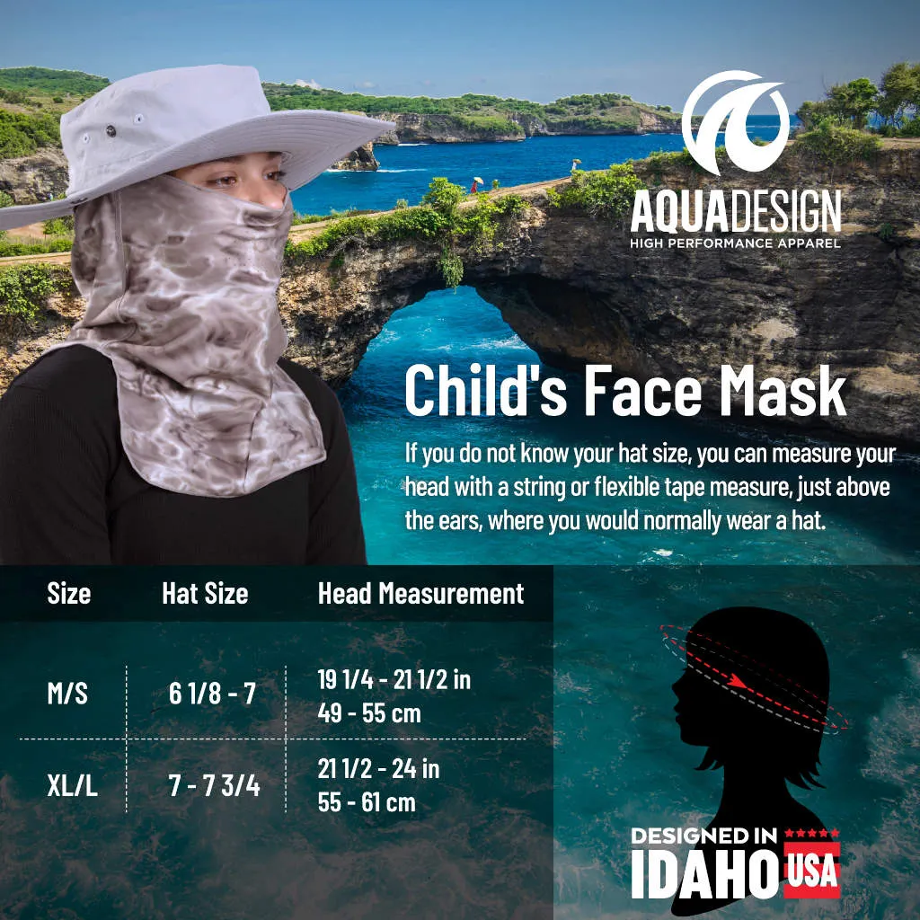 Kids UV Face Mask ProMax Sun Protection Vented Gaiter | Aqua Design