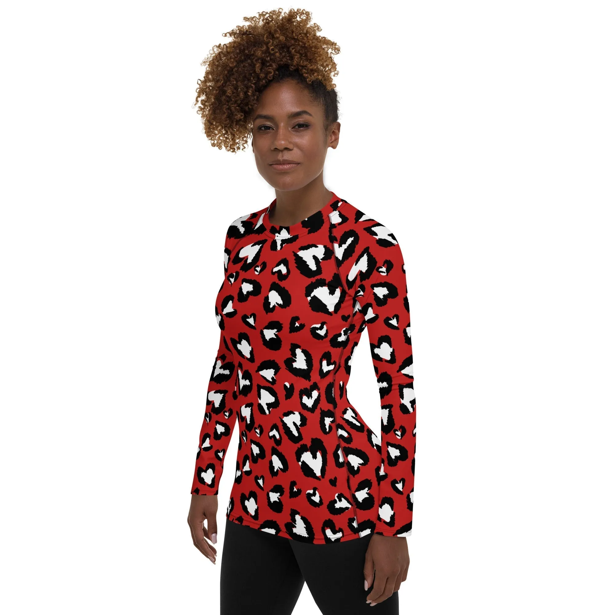Leopard Hearts Rash Guard