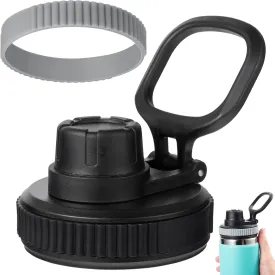 Lid for Hydro Flask Wide Mouth, 2-in-1 Straw Lid and Spout Lid for Hydro Flask 12 16 20 32 40 OZ Wide Mouth Water Bottle, Chug Cap Replacement Accessories