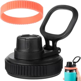 Lid for Hydro Flask Wide Mouth, 2-in-1 Straw Lid and Spout Lid for Hydro Flask 12 16 20 32 40 OZ Wide Mouth Water Bottle, Chug Cap Replacement Accessories
