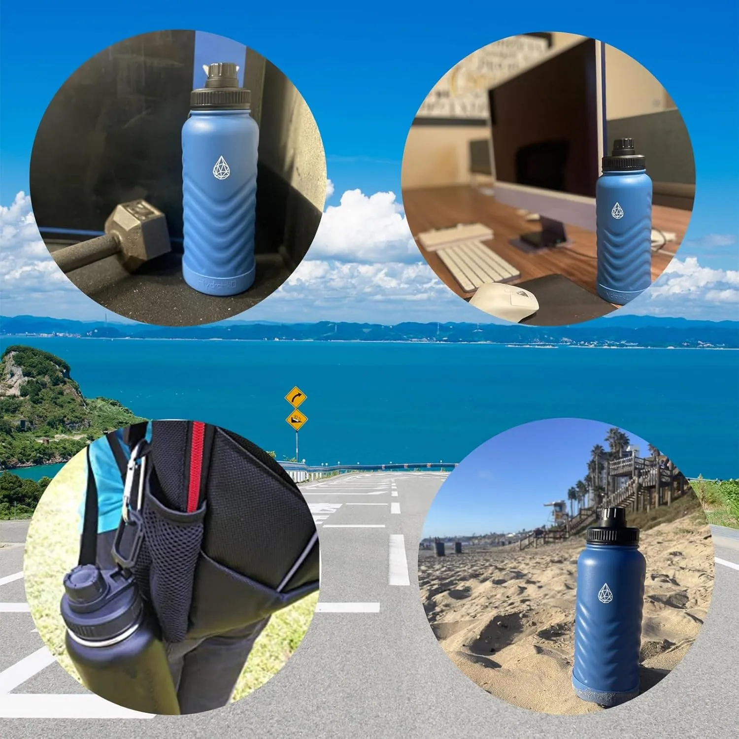 Lid for Hydro Flask Wide Mouth, 2-in-1 Straw Lid and Spout Lid for Hydro Flask 12 16 20 32 40 OZ Wide Mouth Water Bottle, Chug Cap Replacement Accessories