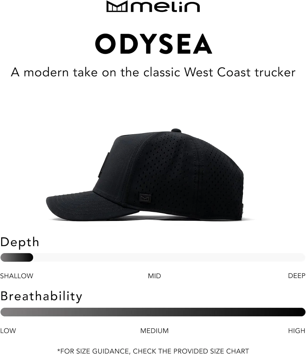 melin Odysea Rope Bulls Icon Hydro, Trucker & Rope Hat, Performance Hat for Men & Women, Water-Resistant Fitted Baseball Cap