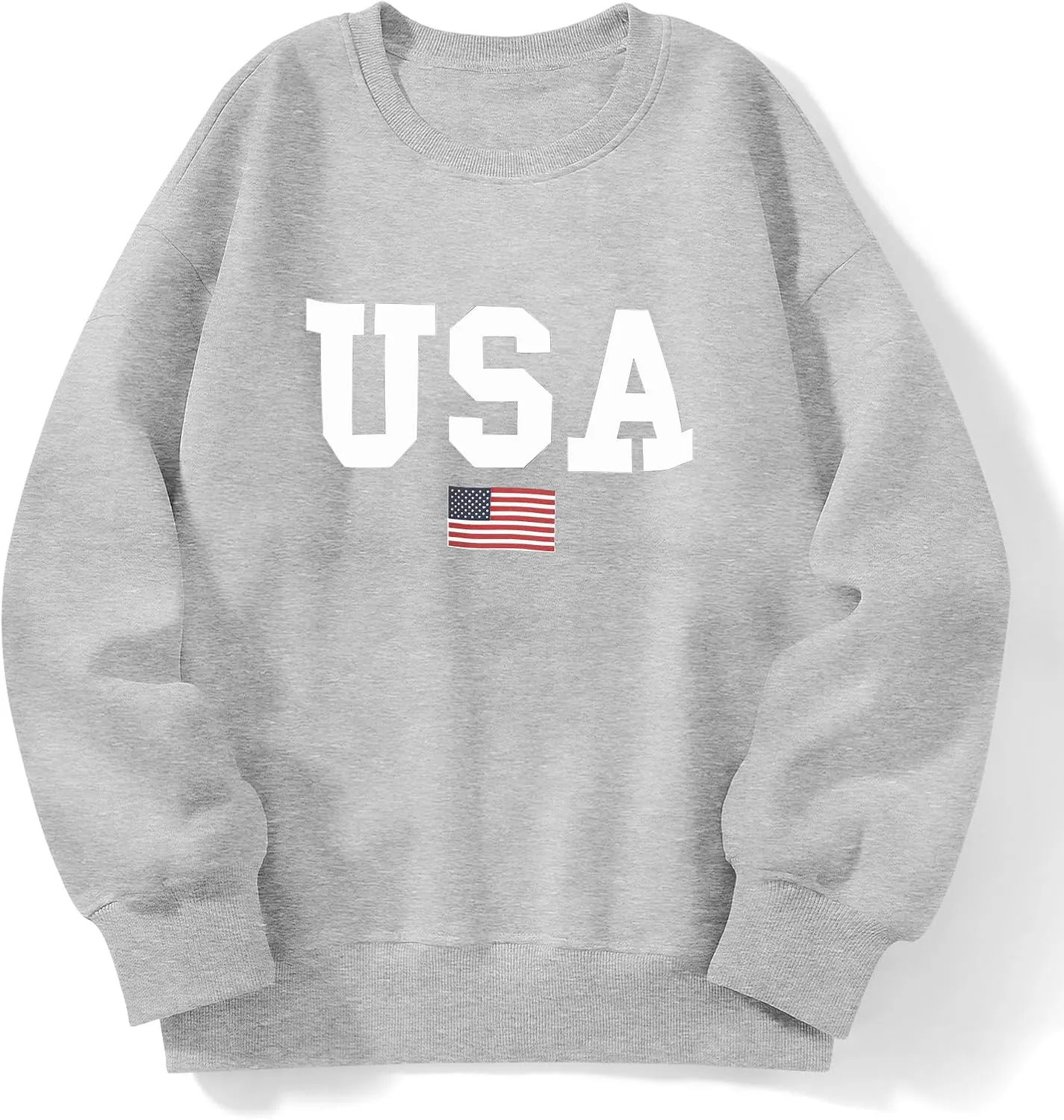 Micoson Women's Oversized Graphic Letter Print Sweatshirts Crewneck Fleece Pullover Tops Fall Winter Fashion Clothes 2024