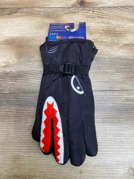 NEW ThermaWear Kid's Shark Winter Ski Gloves Black