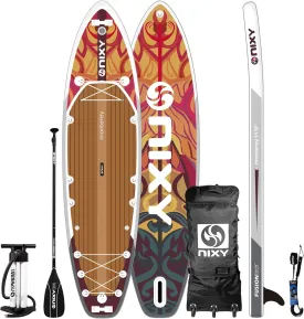 NIXY Monterey G5 Paddle Board Expedition & Touring - 11'6" x 34" x 6" Inflatable SUP - Welded Seams, Woven Drop Stitch for Safety & Durability - Ultra-Light and Stable.