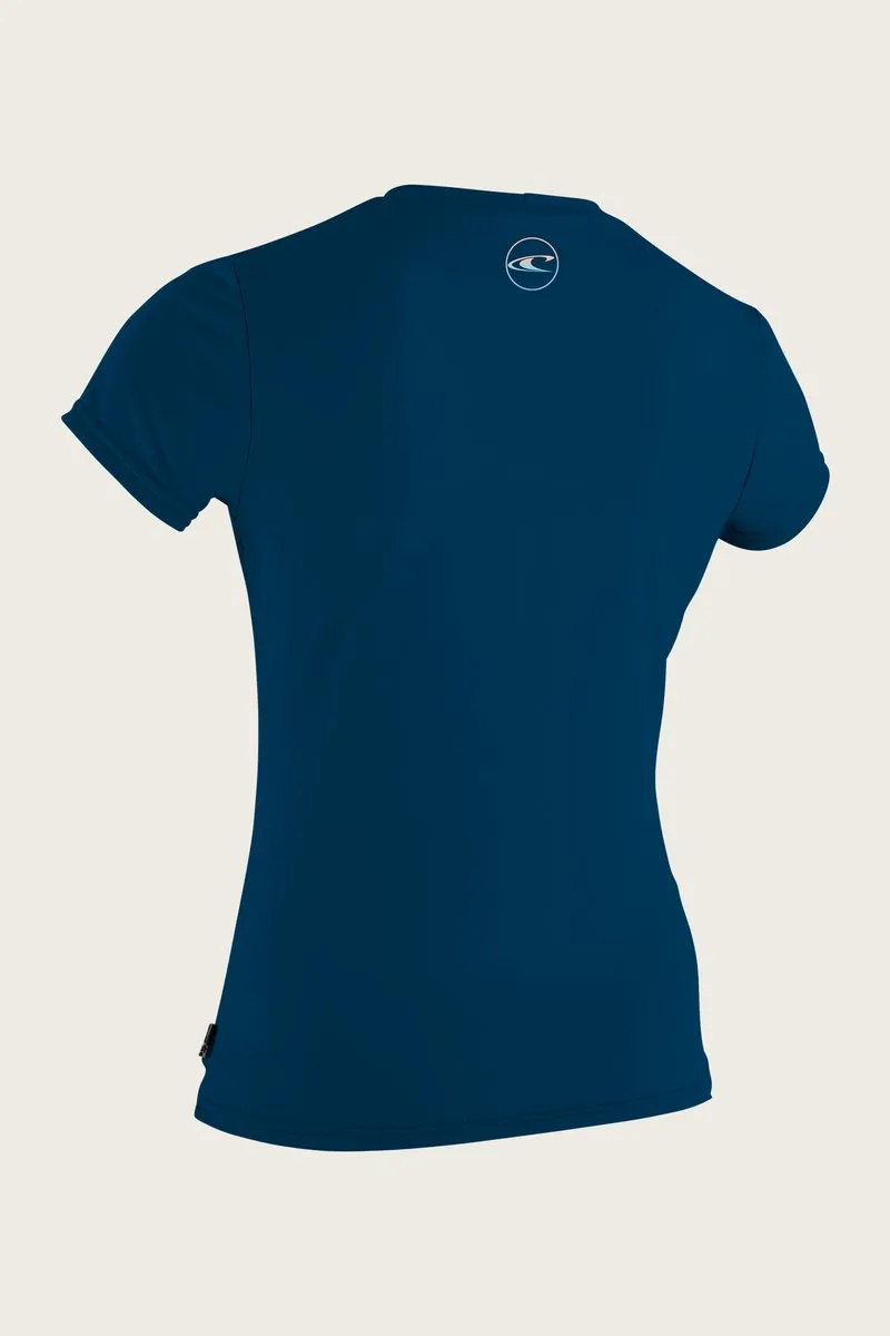 O'Neill Girls Premium Skins Short Sleeve Sun Shirt Rash Guard - Abyss - 5304