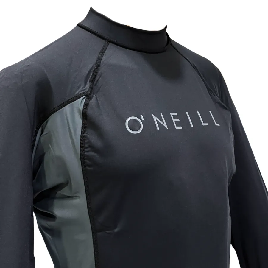 O'Neill Mens Long Sleeve Skin Crew RG4170OAGRA - BLK/GRA/BLK