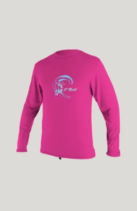 O'Neill Toddler Ozone Long Sleeve Sun Shirt UV Protection - Girls - Berry - 5326G