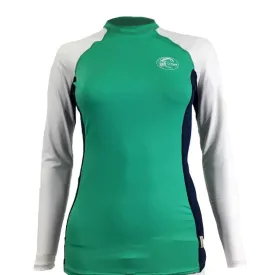 O'neill Womens Skins Crew Long Sleeve RG402650SEA - Seaglass Navy White