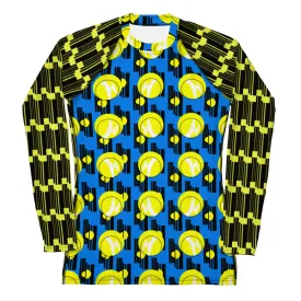 Origen Destination |On-Arrival Point of Origen Women's Turquoise/Yellow Symbol-inspired  Rash Guard