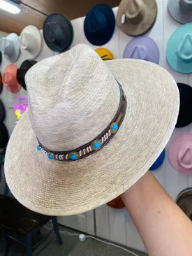 Panama straw wide brim hat