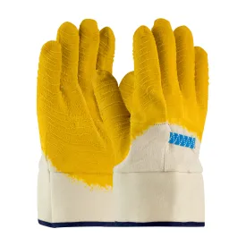PIP 55-3273 Armor Latex Coated Jersey Liner and Crinkle Finish Plasticized Safety Cuff Glove(One Dozen)