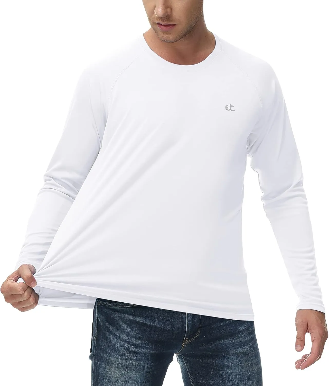 Rash Guard for Men Swim Shirt Quick Dry Fishing Shirts for Men UPF 50  Long Sleeve UV Sun Protection Beach Shirts