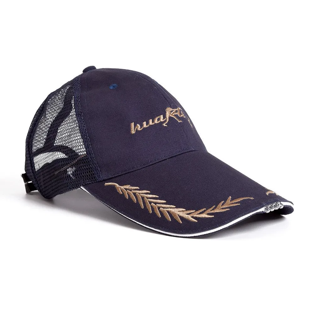 Sidiou Group Outdoor Lighted Fishing Cap Hat Lightweight 4 LED Light Baseball Hat