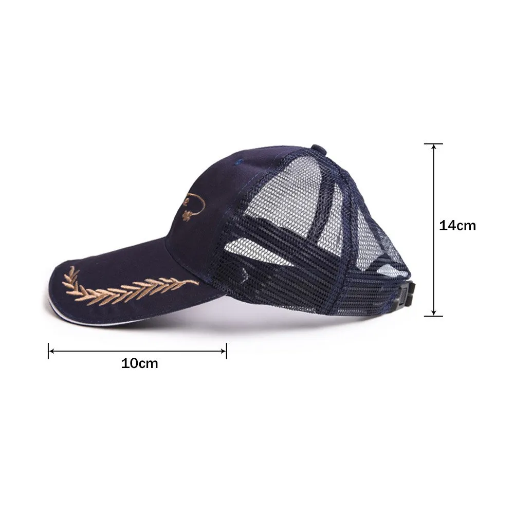 Sidiou Group Outdoor Lighted Fishing Cap Hat Lightweight 4 LED Light Baseball Hat