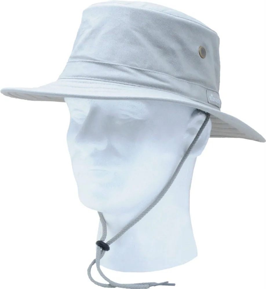 Sloggers® 4471GY Men's Adjustable Classic Cotton Hat with Wind Lanyard, Gray