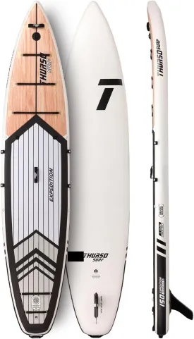 THURSO SURF Expedition Touring Inflatable Stand Up Paddle Board SUP 11'6 | 12'6 Woven Drop-Stitch Two Layer Stabel Non-Slip Deck with SUP Accessories for Adults