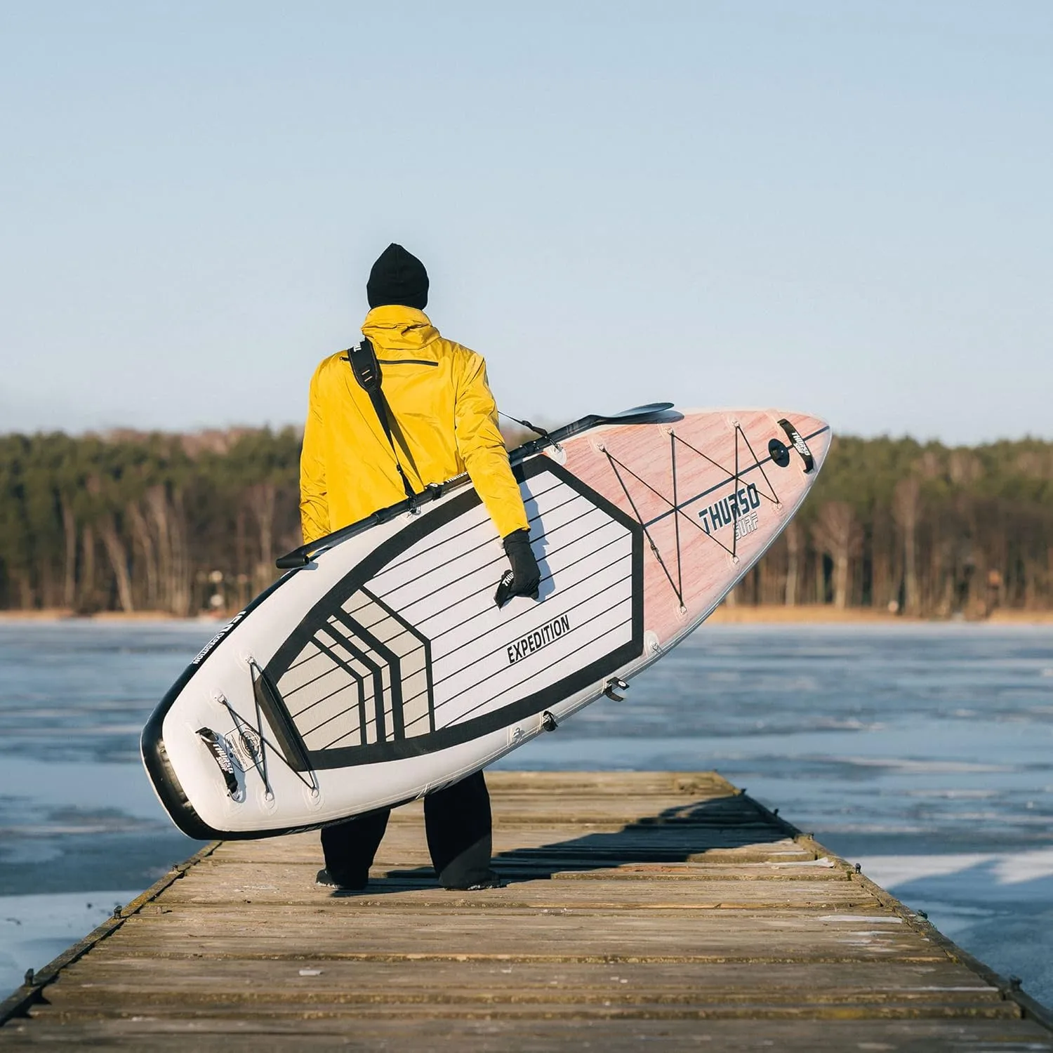 THURSO SURF Expedition Touring Inflatable Stand Up Paddle Board SUP 11'6 | 12'6 Woven Drop-Stitch Two Layer Stabel Non-Slip Deck with SUP Accessories for Adults