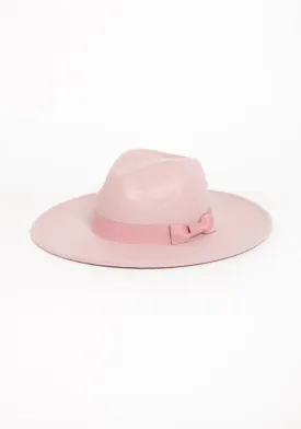 WIDE BRIM RIBBON FEDROA HAT
