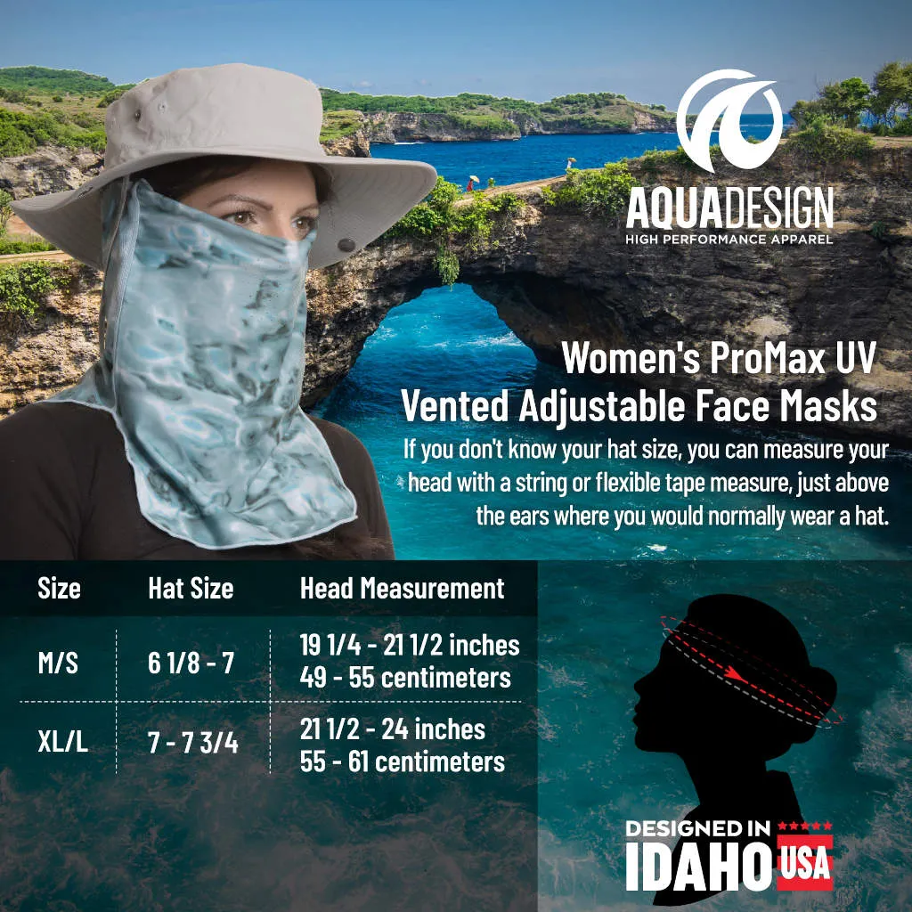 Womens ProMax UV Vented Adjustable Face Mask Gaiter | Aqua Design
