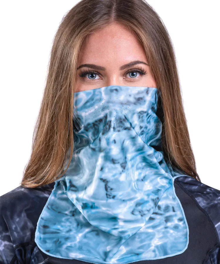 Womens ProMax UV Vented Adjustable Face Mask Gaiter | Aqua Design