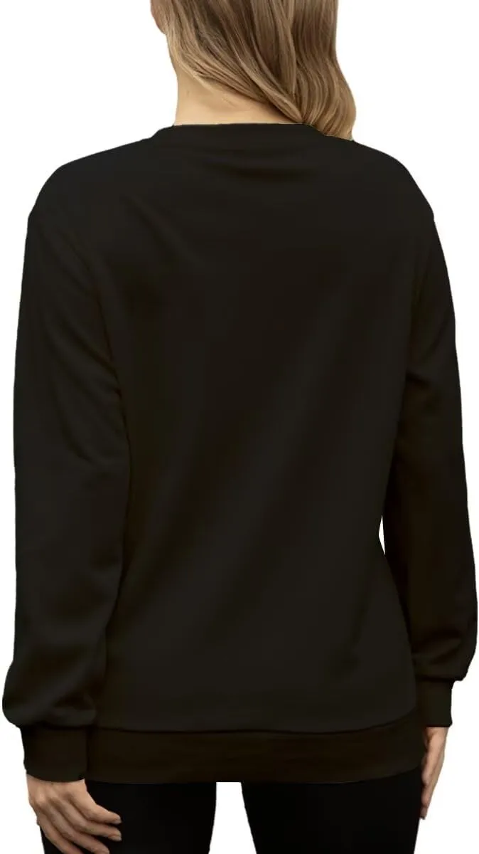 Women's USA Flag Graphic Sweatshirts Crewneck American Flag Casual Long Sleeve Pullover Tops