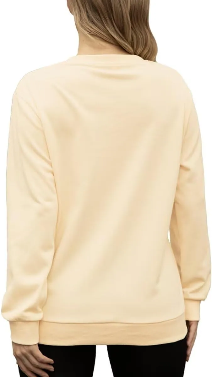 Women's USA Flag Graphic Sweatshirts Crewneck American Flag Casual Long Sleeve Pullover Tops